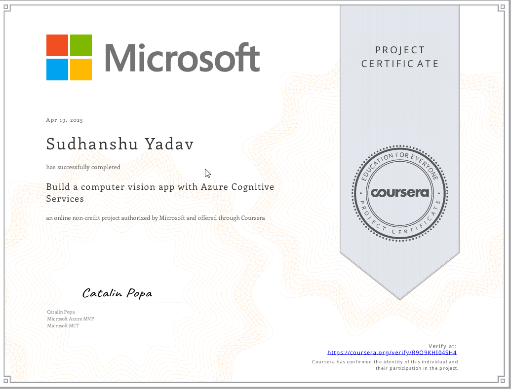 React Developer certificate
